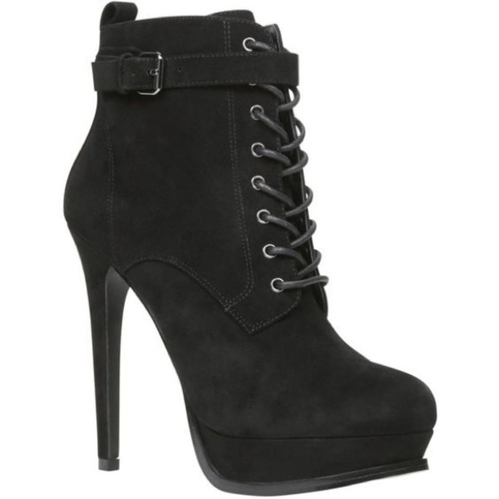 New ALDO Panzano platform lace up suede ankle booties 7.5